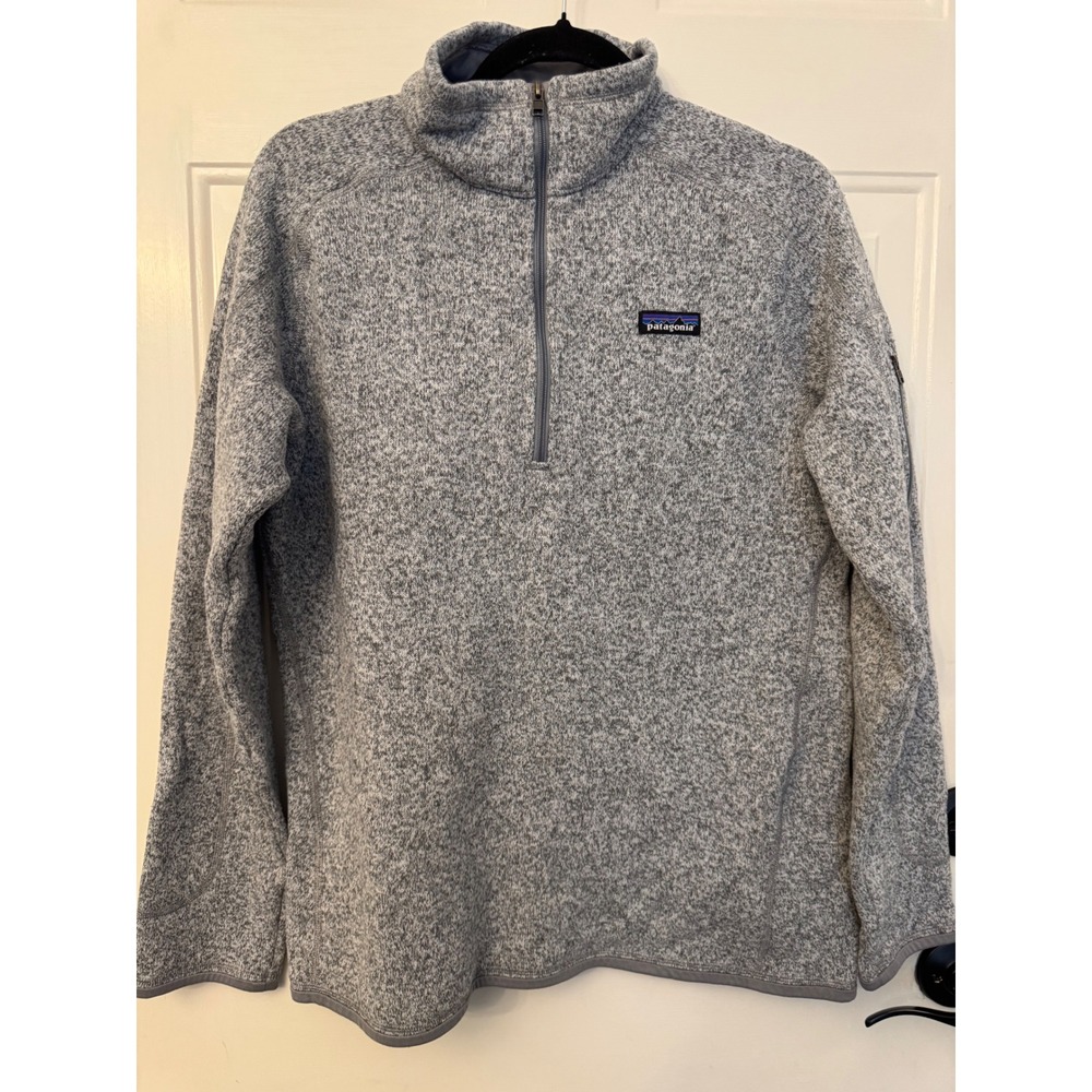 Patagonia Better Sweater 1/4 Zip Pullover Grey Fleece XL 25617